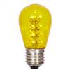 S14 LEDYellow Transp Bulb E26 Nk Base