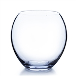 Clear Egg Bowl Vase. Open: 5.5"; Height: 8"; Diameter: 7.5"