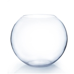 Clear Round Bubble Bowl Vase. Diameter: 19. Height: 16"