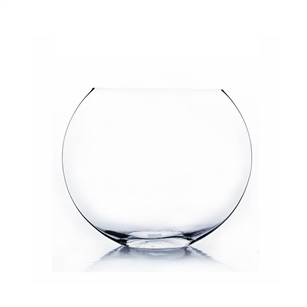 Clear Moon Vase - Open: ", Long: 10", Width: 3.54", Height: 7.7"