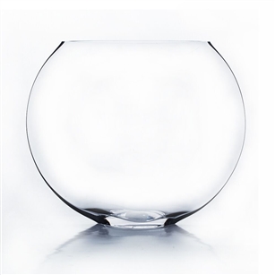 Clear Moon Vase - Open: 10", Long: 16", Width: 6", Height: 13"