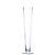 Clear Trumpet Vase. Open: 4". Height: 19".