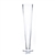 Clear Trumpet Vase. Open: 5". Height Roughly: 24". Base: 5.3" 
