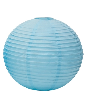 12" Paper Lantern (Pack of 24) - Aqua Blue