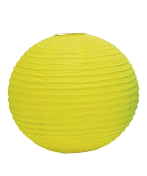 12" Paper Lantern (Pack of 24) - Lemon Yellow