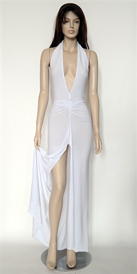 Harlow white halter dress