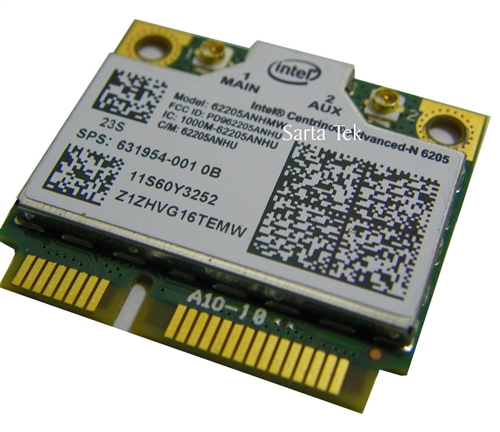 Intel Centrino Advanced-N 6205 62205ANHMW dual band PCIe HP SPS: 631954-001