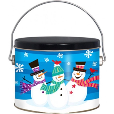 12 piece Whimsical Snowmen Cookie Pail