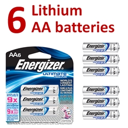 Energizer Ultimate Lithium L91 AA batteries - Bundle of 6 batteries