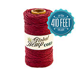 Global Hemp Burgundy 20# Test Waxed Hemp Twine