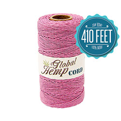 Global Hemp Pastel Pink 20# Test Waxed Hemp Twine