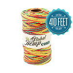 Global Hemp Rasta Variegated 20# Test Waxed Hemp Twine