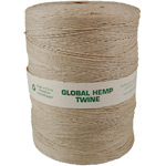 Global Hemp Natural 20# Test Waxed Hemp Twine - 1 Kilo