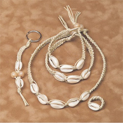 Cowrie Shells Hemp Jewelry Kit