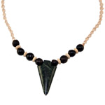 Hemp Necklace with Serpentine Arrowhead Pendant