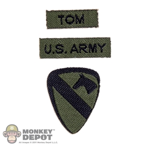 Insignia: Ace 1st Cavalry Division "Airmobile" & Name Patches