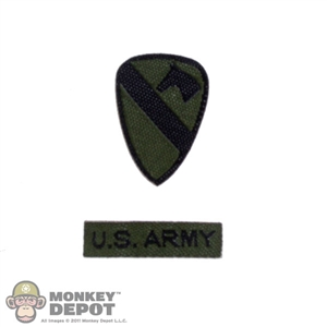 Insignia: Ace 1st Cavalry Division "Airmobile" & Name Patches
