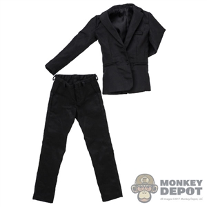 Suit: Add Toys Mens Black Nylon-Like Jacket + Pants