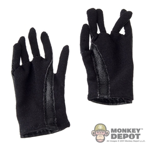 Gloves: Art Figures Black Leatherlike Gloves