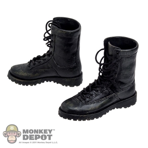 Boots: Art Figures Black Weathered Tactical Boots