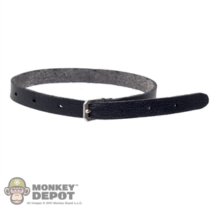 Belt: Art Figures Black Thin Leather Belt