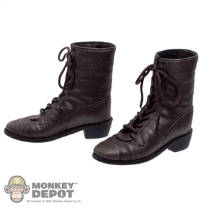 Boots: Art Figures Brown Molded Boots w/Laces