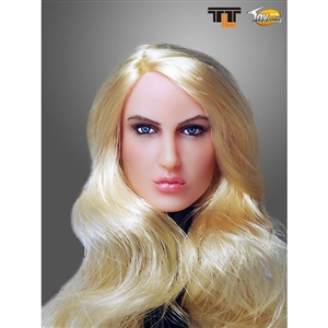 Head: TTL Toys Female Head with Long Curly Blonde Hairstyle (TTL-66001H)