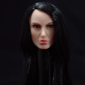 Head: TTL Toys Female Head with Long Straight Black Hairstyle (TTL-A009)