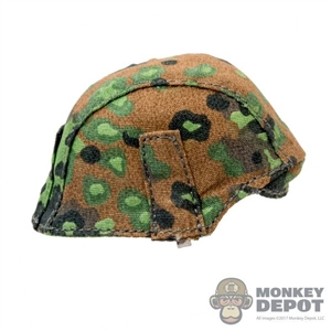 Helmet: Alert Line German Metal Helmet w/Spring Oak Leaf Pattern Cover