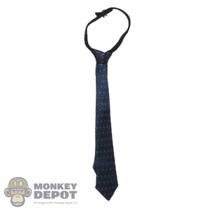 Tie: Alert Line Mens Blue Necktie