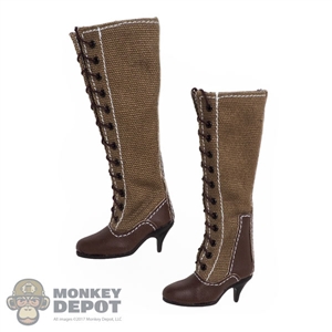 Boots: Alert Line Female WWII Tropical Canvas Tall w/Heels