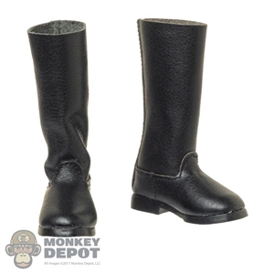 Boots: Alert Line Soviet Mens Black Leather-Like Boots