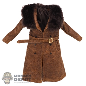 Coat: Asmus Toys Female Brown Trench Coat w/Fur Collar