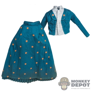 Outfit: Asmus Toys Female Blue Dress (Dirty)