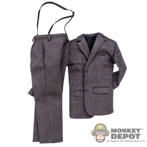 Suit: Ace Toyz Gray Suit w/Light Purple Stripes & Suspenders