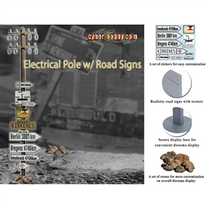 Boxed Accessory: Dragon Cyber Hobby Electric Pole w/Road Signs (71287)