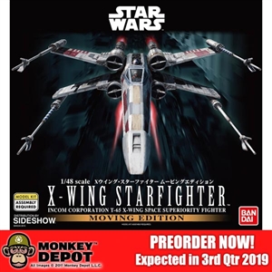 Bandai 1/48 Scale X-Wing Starfighter Moving Edition Plastic Model Kit (904606)