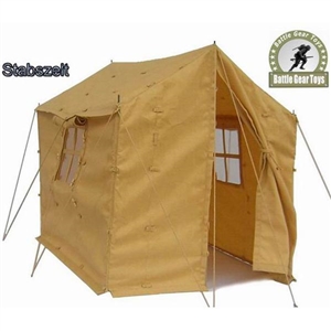 Tent: Battle Gear Toys WWII German Stabszelt 2 (Afrikakorps mustard)