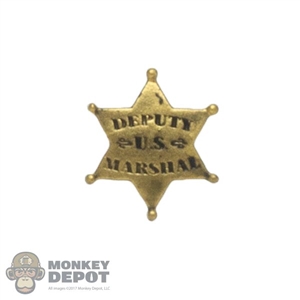 Badge: Battle Gear Toys Western Marshal's Badge (Aged Brass)