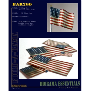 Build-A-Rama 1/31 US Flag Set (pre-cut and ready) - BAR260