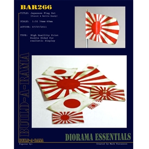 Build-A-Rama 1/32 Japanese Flag Set (pre-cut and ready) - BAR266