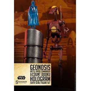 Sideshow Star Wars Geonosis Commander Battle Droid w/Count Dooku Hologram (1002852)