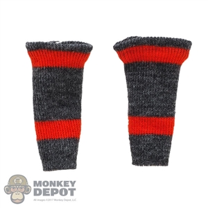 Socks: Blitzway Mens Red/Gray Ankle Socks