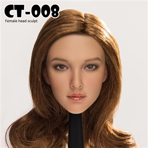 Head: Cat Toys Female Head w/Brown Hair (CAT-008C)