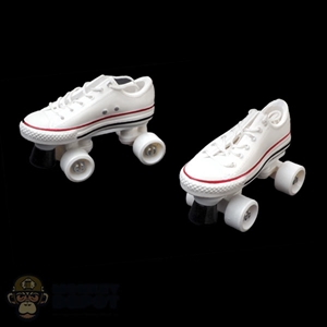 Shoes: Cat Toys Female White Roller Skates