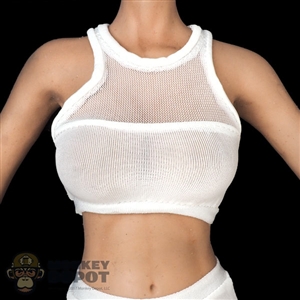 Shirt: Cat Toys Female White Sheer Top