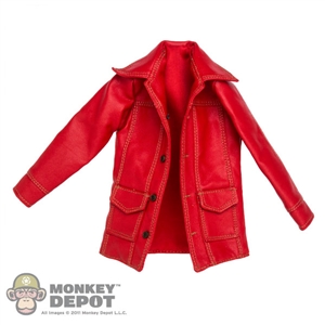 Coat: CraftOne Red Leather Jacket