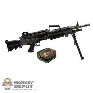 Rifle: Crazy Dummy M249 Para w/ AR Stock & 100 Round M249 Ammo Box