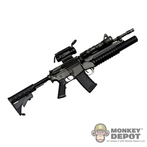 Rifle: Crazy Dummy M4 Carbine w/ M203 Grenade Launcher, Comp M4 Scope and 3 Point Sling