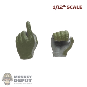 Hands: CrazyFigure 1/12th Mens Molded Tactical Gloved Hands